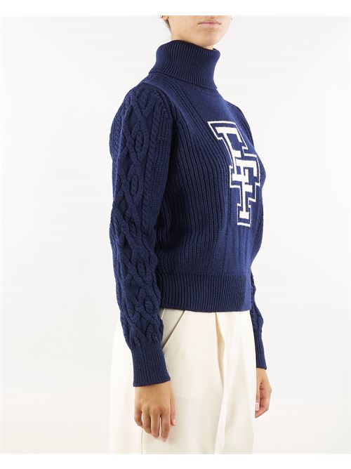 College-style wool turtleneck top Elisabetta Franchi ELISABETTA FRANCHI | Sweater | MK92M47E2CL2